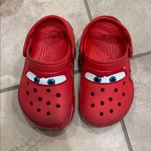 Red Kids Lightening McQueen Crocs